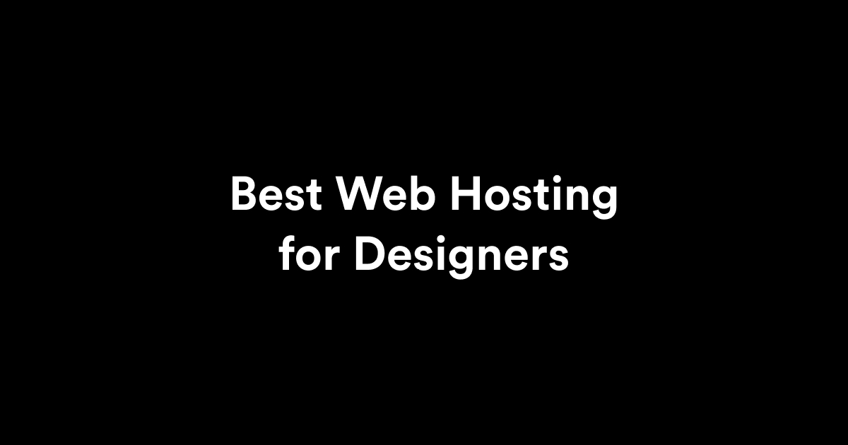 Best Web Hosting for Designers