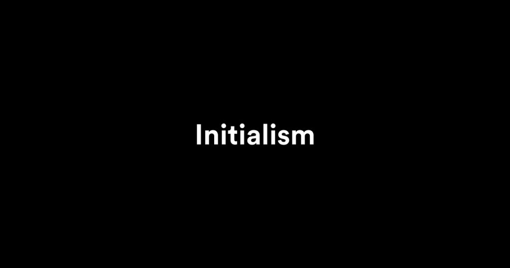 initialism