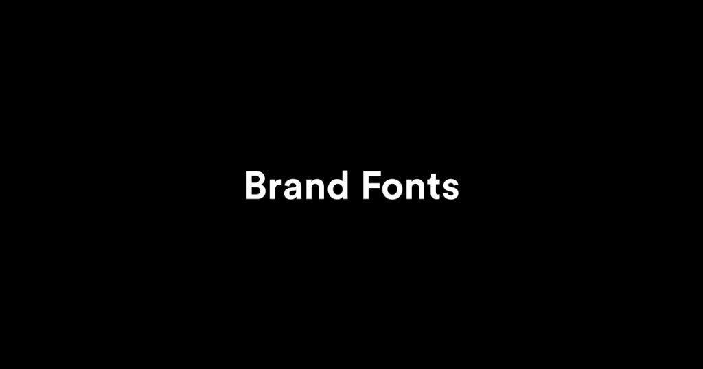 brand fonts