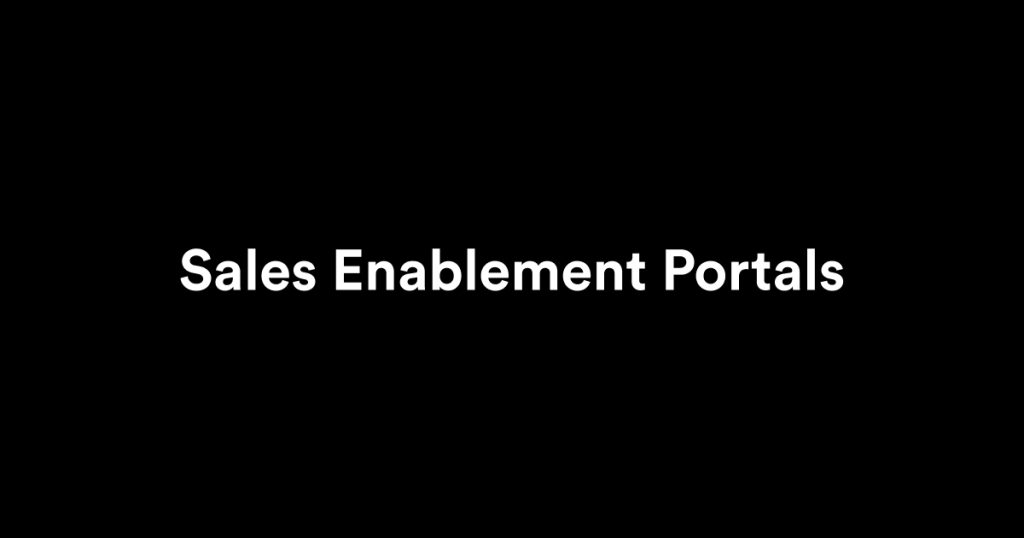 Sales Enablement Portals