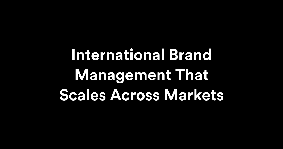 International Brand Management